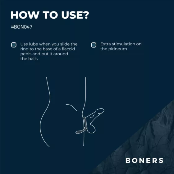 Boners – péniszgyűrű gátstimulációval (szürke)