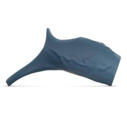 Boners vibrációs péniszköpeny, heregyűrűvel (kék)