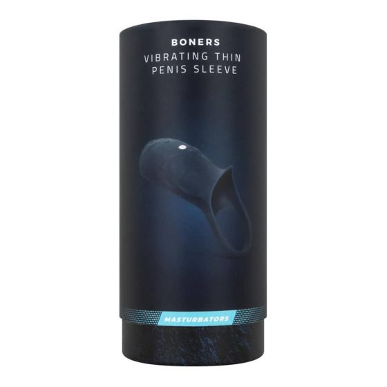 Boners vibrációs péniszköpeny, heregyűrűvel (kék)