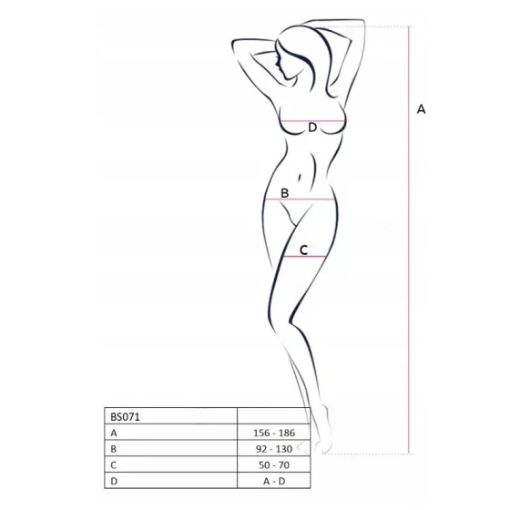 Passion – alul nyitott cicaruha (fekete)