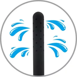   Chisa – Black Mont zuhanycsőre szerelhető anál tisztító (lyukak oldalt, 15 cm)