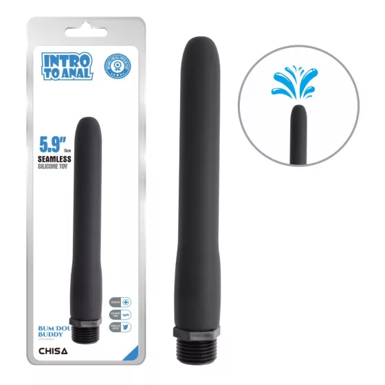 Chisa – Black Mont zuhanycsőre szerelhető, hajlékony anál tisztító szilikonból (16,5 cm)