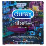   Durex Intense Orgasmic 3 db redőzött-rücskös óvszer, stimuláló hatású síkosítóval