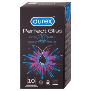 Durex Perfect Gliss megerősített falvastagságú, extra síkosítású óvszer (10 db)