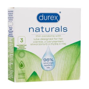 Durex Naturals vékony, nagyobb méretű óvszer (3 db ) (Közeli lejárati idő). Durex Naturals vékony, nagyobb méretű óvszer (3 db ) (Közeli lejárati idő).