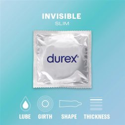 Durex Invisible Slim vékony óvszer (10 db)