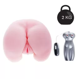   Realistic – maszturbátor vagina és ánusz, vibrációval.