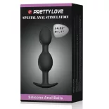   Pretty Love – dupla gömbös anál dildó szilikonból, belső golyókkal (L méret)