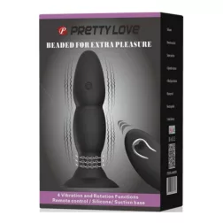   Pretty Love – Anál vibrátor szárán forgó gyöngysorral.