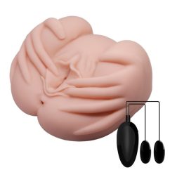   Crazy Bull vagina és ánusz maszturbátor, vibrációval (kezes)