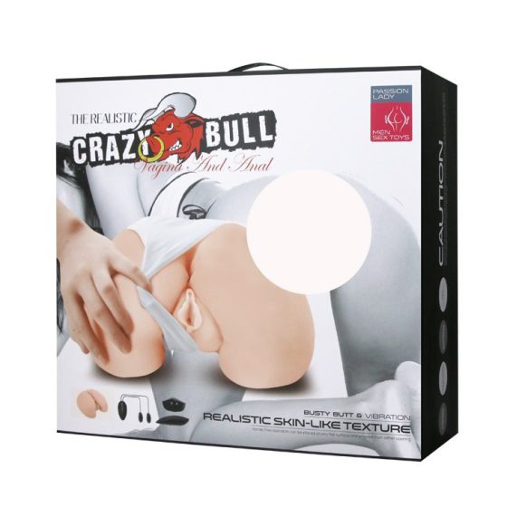 Crazy Bull vagina és ánusz maszturbátor, vibrációval (lapos)