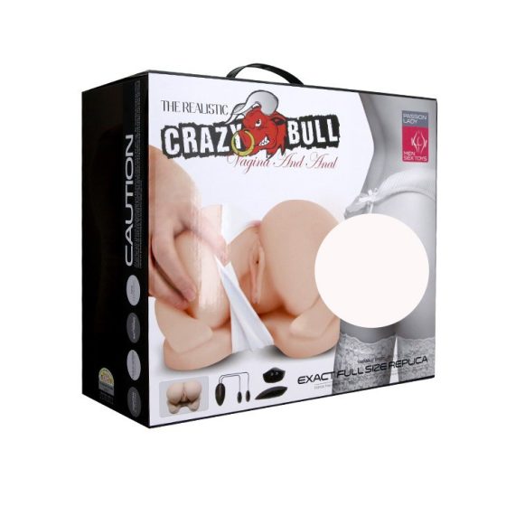Crazy Bull vagina és ánusz maszturbátor vibrációval (lábakkal)