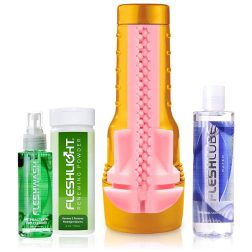   Fleshlight Lady Stamina Training Unit készlet, punci (rücskös betéttel)