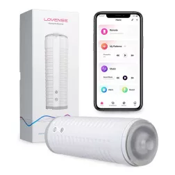   Lovense Max 2 okos maszturbátor, vibrációs és szorító funkcióval (fehér) (APP-os)