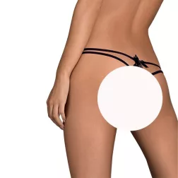 Obsessive Intensa dupla pántos tanga (fekete)