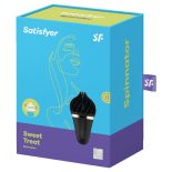   Satisfyer Lay-On Sweet Treat forgófejes csiklóizgató (fekete)