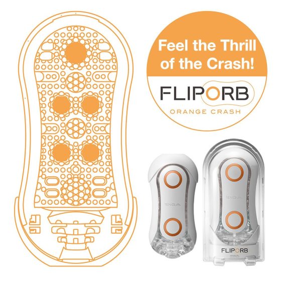 Tenga Flip Orb Orange Crash maszturbátor