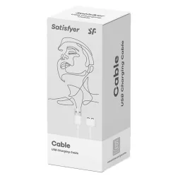 Satisfyer mágneses, USB-s töltőkábel (fehér)