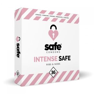 Safe Intense Safe redőzött és rücskös óvszer (36 db)