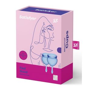 Satisfyer Feel Good 2 db intimkehely (sötétkék)