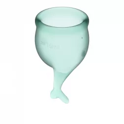 Satisfyer Feel Secure 2 db intimkehely (sötétzöld)