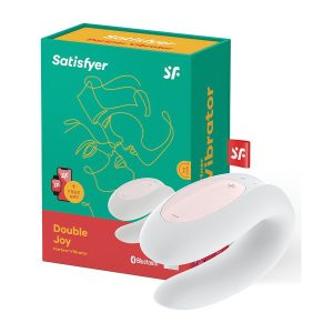 Satisfyer Double Joy párvibrátor (fehér) (APP-os)