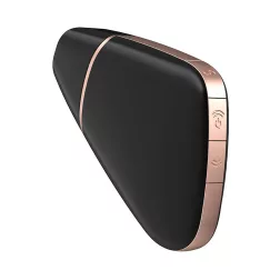   Satisfyer Love Triangle léghullámos csiklóizgató, vibrációval (fekete) (APP-OS).