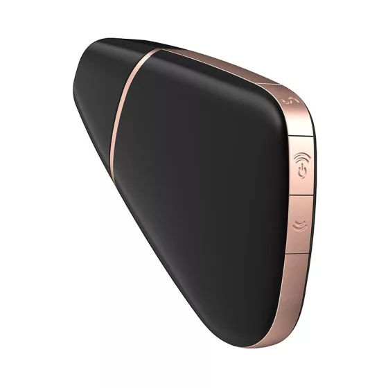 Satisfyer Love Triangle léghullámos csiklóizgató, vibrációval (fekete) (APP-OS).