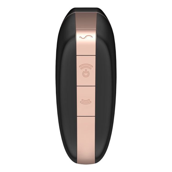 Satisfyer Love Triangle léghullámos csiklóizgató, vibrációval (fekete) (APP-OS)