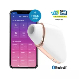   Satisfyer Love Triangle léghullámos csiklóizgató, vibrációval (fehér) (APP-OS)