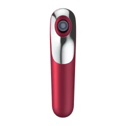   Satisfyer Dual Love vibrátor, légullámos csiklóizgatóval (piros) (APP-os)