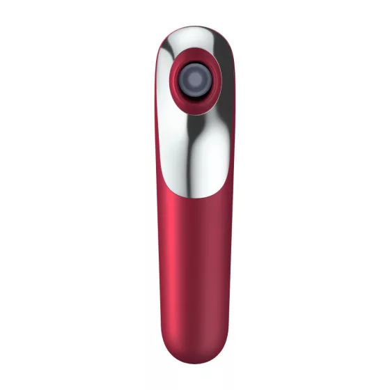 Satisfyer Dual Love vibrátor, légullámos csiklóizgatóval (piros) (APP-os)