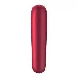   Satisfyer Dual Love vibrátor, légullámos csiklóizgatóval (piros) (APP-os)