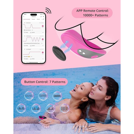 Lovense Ferri okos, alsóba helyezhető vibrációs csiklóizgató (fekete-pink) (APP-os)