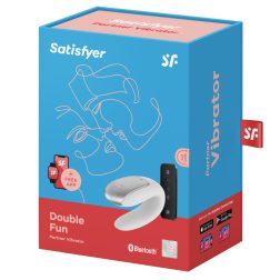   Satisfyer Double Fun párvibrátor, távirányítóval (fehér) (APP-os)