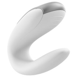   Satisfyer Double Fun párvibrátor, távirányítóval (fehér) (APP-os)