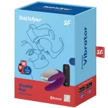   Satisfyer Double Fun párvibrátor, távirányítóval (lila) (APP-os)