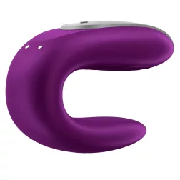   Satisfyer Double Fun párvibrátor, távirányítóval (lila) (APP-os)