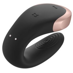   Satisfyer Luxury Double Love párvibrátor, távirányítóval (fekete) (APP-os)