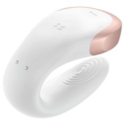   Satisfyer Luxury Double Love párvibrátor, távirányítóval (fehér) (APP-os)