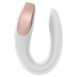   Satisfyer Luxury Double Love párvibrátor, távirányítóval (fehér) (APP-os)