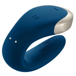   Satisfyer Luxury Double Love párvibrátor, távirányítóval (kék) (APP-os).