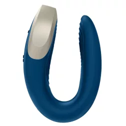  Satisfyer Luxury Double Love párvibrátor, távirányítóval (kék) (APP-os).