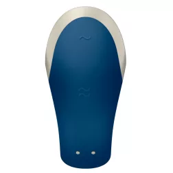   Satisfyer Luxury Double Love párvibrátor, távirányítóval (kék) (APP-os).