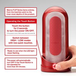   Tenga Flip Zero maszturbátor (piros) + Flip Warmer betétmelegítő