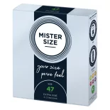   Mister Size – 47 - 3 db egyedi méretű, extra vékony óvszer (47 mm)