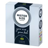   Mister Size – 49 - egyedi méretű, extravékony óvszer (49 mm, 3 db)