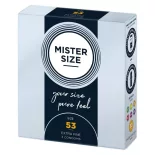   Mister Size – 53 - egyedi méretű, extravékony óvszer (53 mm, 3 db)