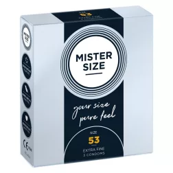   Mister Size – 53 - 3 db egyedi méretű, extra vékony óvszer (53 mm)