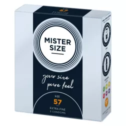   Mister Size – 57 - 3 db egyedi méretű, extra vékony óvszer (57 mm)